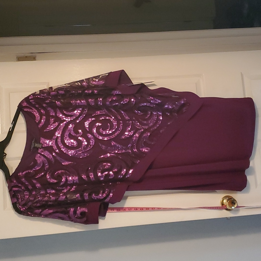 R&M Richard's size 22w cocktail dress plum.